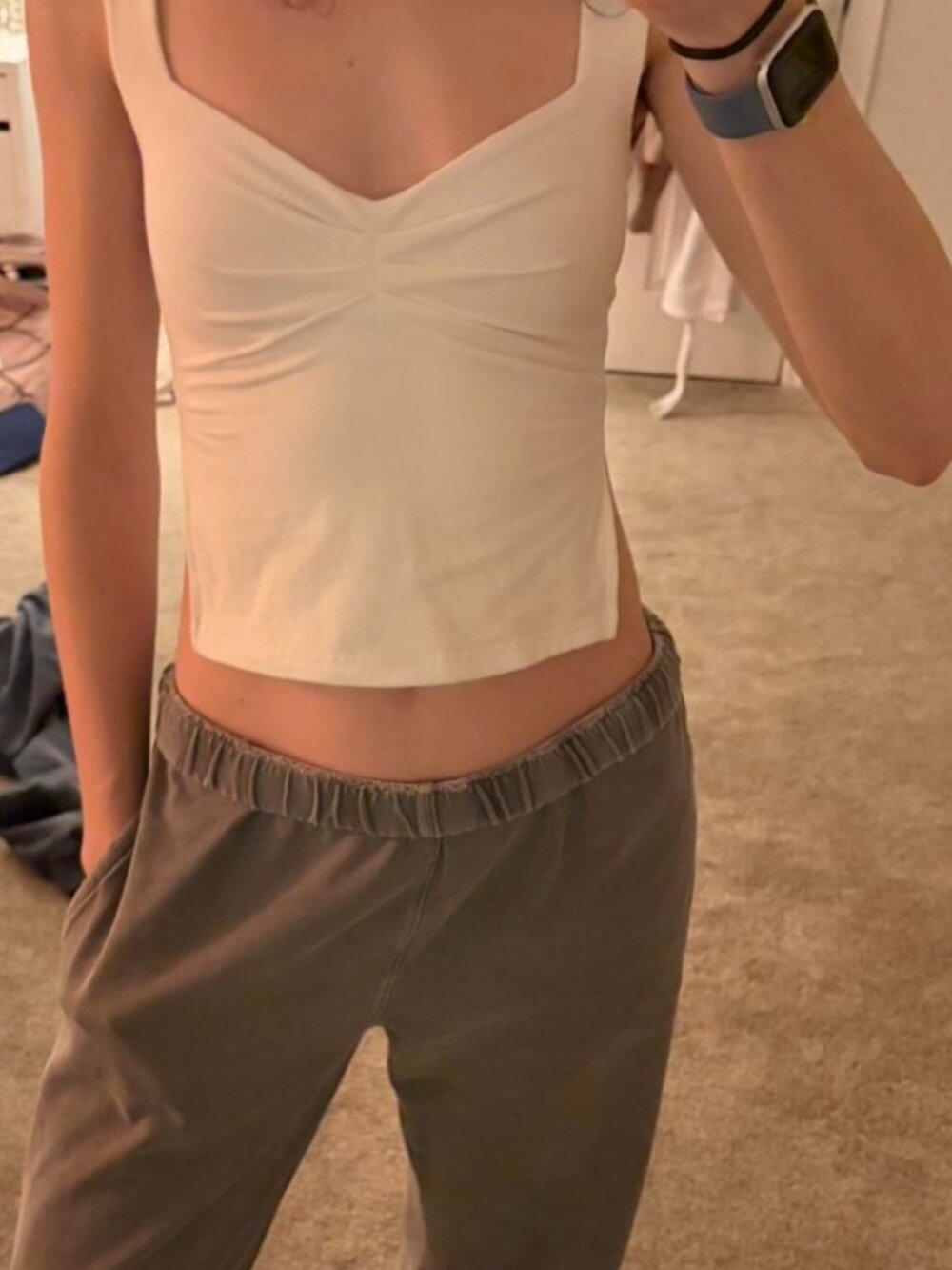 White going out tank top